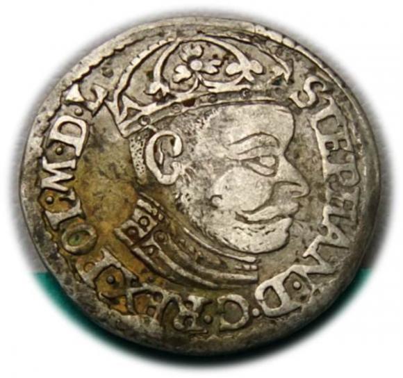 Trojak 1582 Stefan Batory Olkusz (1)
