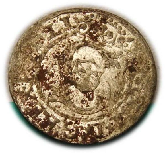 Szeląg 1596 Zygmunt III Waza Ryga (1)