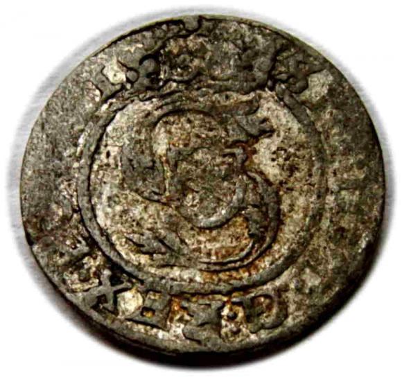 Szeląg 1597 Zygmunt III Waza Ryga (1)