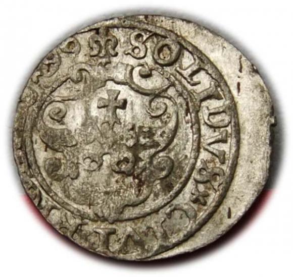 Szeląg 1599 Zygmunt III Waza Ryga (2)