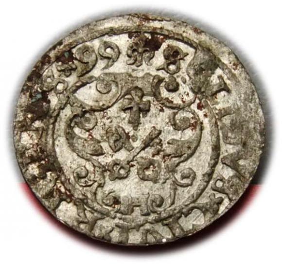 Szeląg 1599 Zygmunt III Waza Ryga (2)