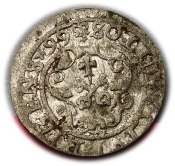 Szeląg 1599 Zygmunt III Waza Ryga (2)