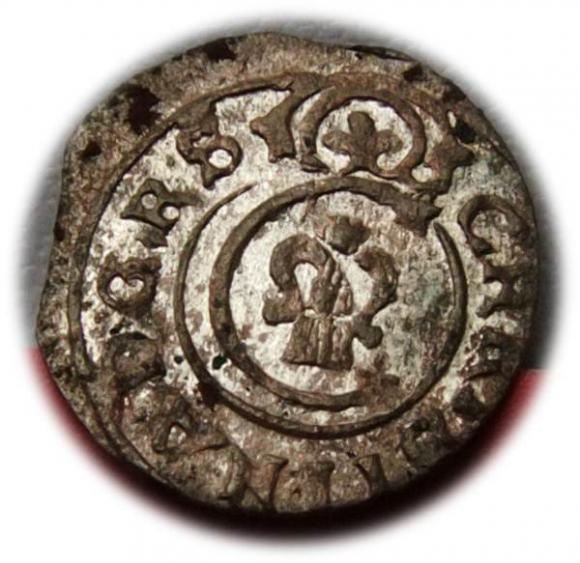 Szeląg 1648 Krystyna Waza Liwonia (1)