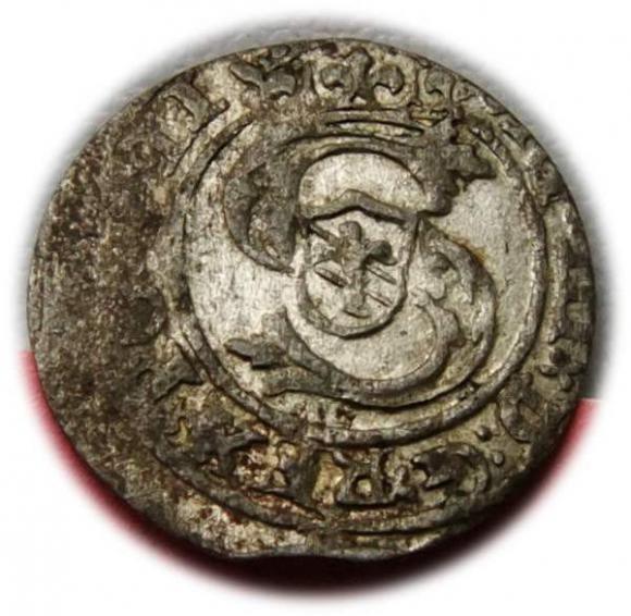 Szeląg 1598 Zygmunt III Waza Ryga (1)