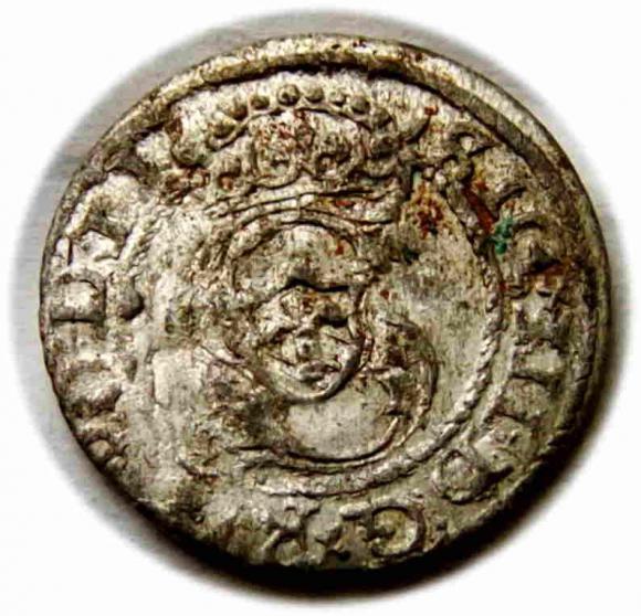 Szeląg 1597 Zygmunt III Waza Ryga (1)