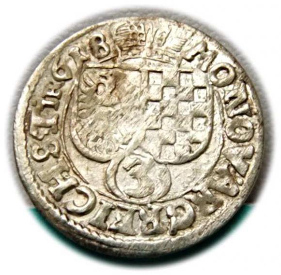 3 krajcary 1618 Jan Krystian Jerzy Rudolf Księstwo Brzesko-Legnicko-Wołowskie Złoty Stok (1)