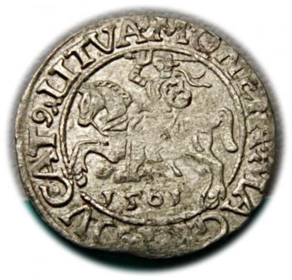 Półgrosz 1561 Zygmunt II August Wilno (1)