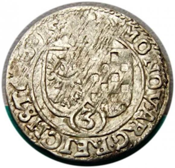 3 krajcary 1615 Jan Krystian Jerzy Rudolf Księstwo Brzesko-Legnicko-Wołowskie Złoty Stok (1)