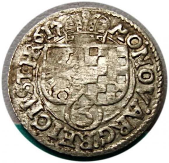 3 krajcary 1617 Jan Krystian Jerzy Rudolf Księstwo Brzesko-Legnicko-Wołowskie Złoty Stok (1)