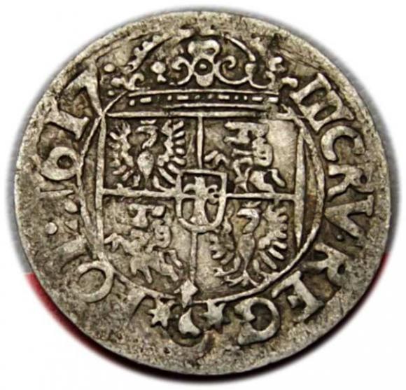 3 krajcary 1617 Zygmunt III Waza Kraków (2)