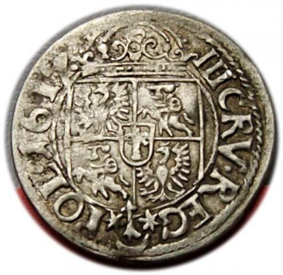 3 krajcary 1617 Zygmunt III Waza Kraków (2)