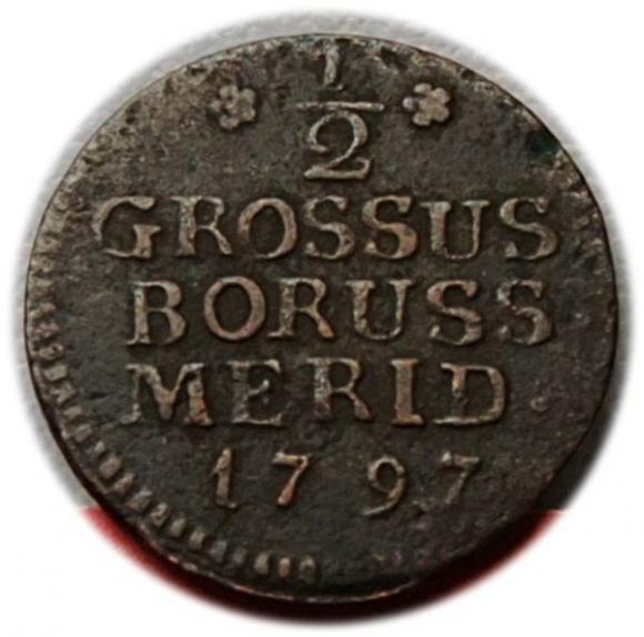 Półgrosz 1797 Fryderyk Wilhelm II Prusy Południowe Wrocław (1)