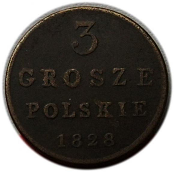 3 grosze 1828 Aleksander I Romanow Królestwo Polskie pod zaborem Warszawa (1)