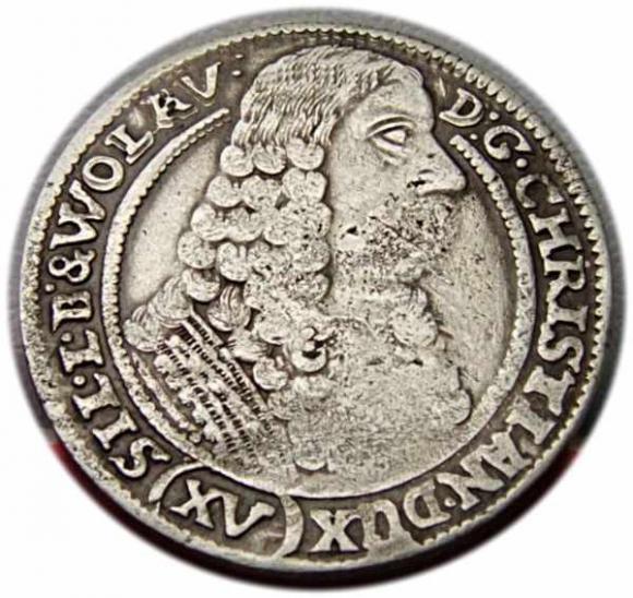 15 krajcarów 1664 Chrystian Wołowski Księstwo Brzesko - Legnicko - Wołowskie Brzeg (1)