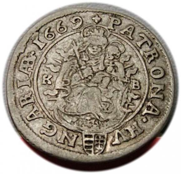 6 krajcarów 1669 Leopold I Habsburg Węgry Kremnica (2)