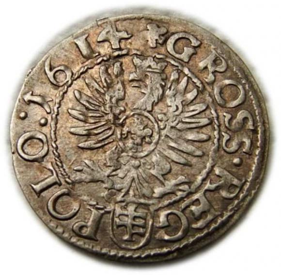 Grosz 1614 Zygmunt III Waza Kraków (2)