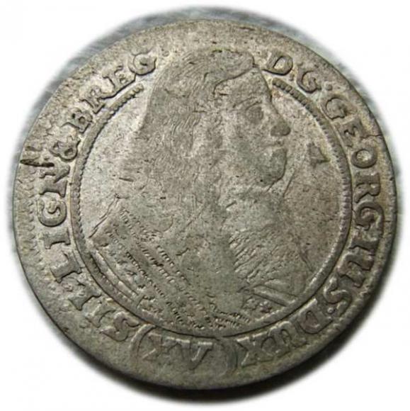 15 krajcarów 1663 Jerzy III Brzeski Księstwo Brzesko - Legnicko - Wołowskie Brzeg (1)