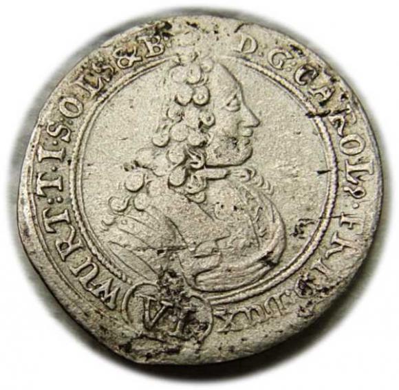 6 krajcarów 1715 Karol Fryderyk Oleśnicki Księstwo Oleśnickie (1)