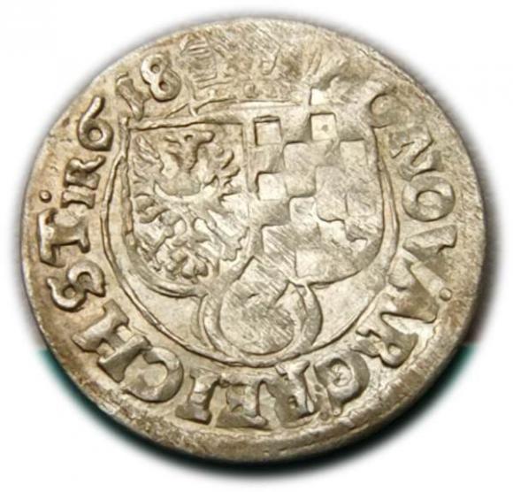 3 krajcary 1618 Jan Krystian Jerzy Rudolf Księstwo Brzesko-Legnicko-Wołowskie Złoty Stok (1)