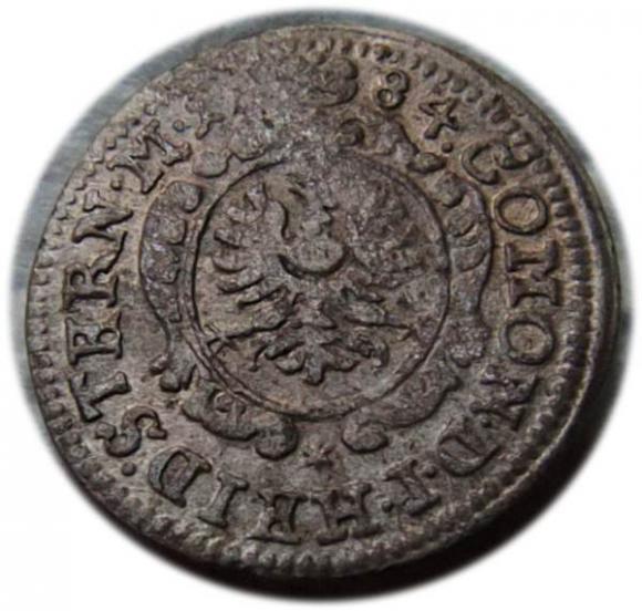 1 krajcar 1684 Chrystian Ulryk I Księstwo Oleśnickie Oleśnica (2)