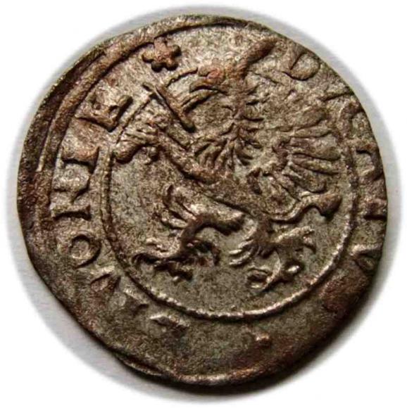 Szeląg 1572 Jan Hieronim Chodkiewicz Inflanty Dahlholm (2)