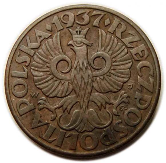 5 groszy 1937 II RP Warszawa (2)