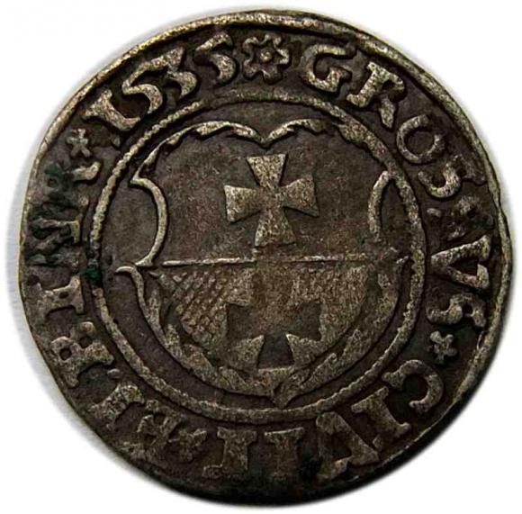 Grosz 1535 Zygmunt I Stary Elbląg  (1)