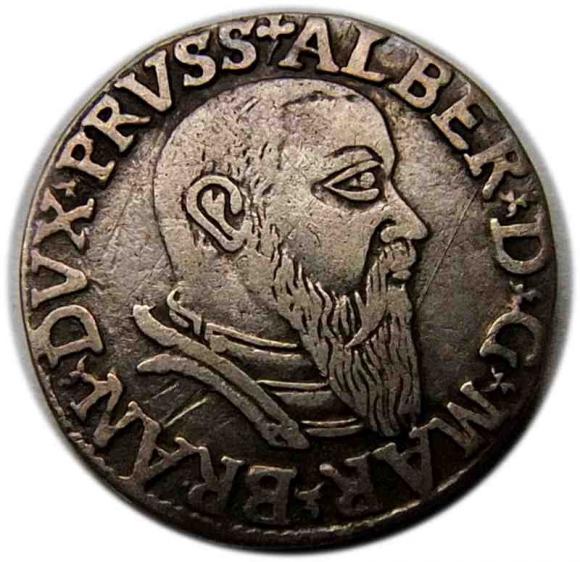 Trojak 1542 Albrecht Hohenzollern Księstwo Pruskie Królewiec (1)