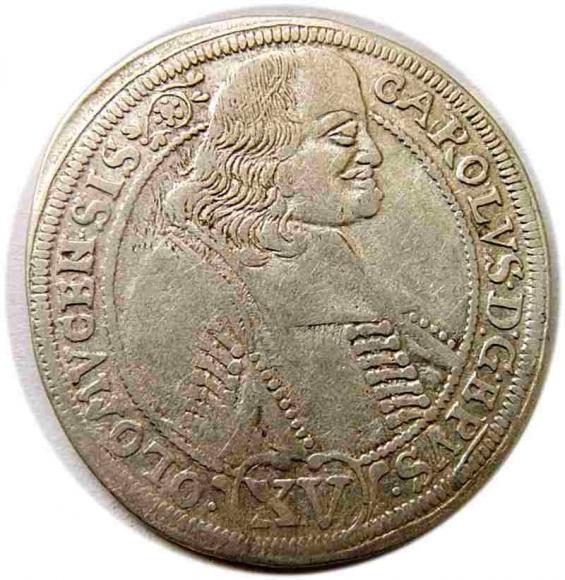 15 krajcarów 1694 Karol II Lichtenstein Ołomuniec (1)