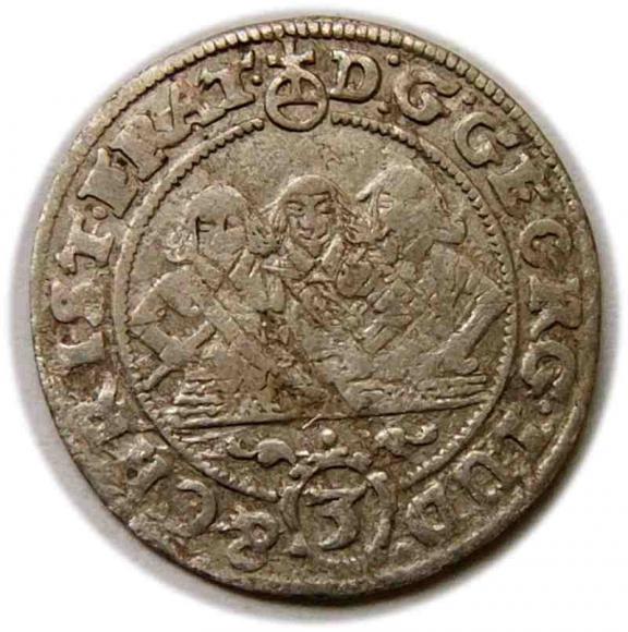 3 krajcary 1657 Jerzy III, Ludwik IV, Chrystian Księstwo Brzesko Legnicko Wołowskie Brzeg (1)