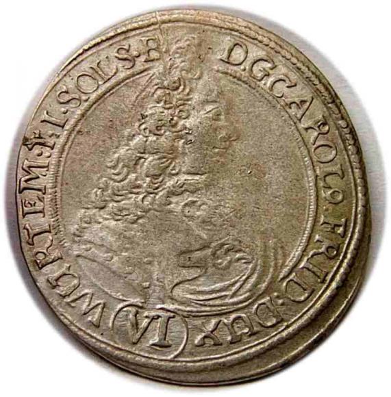 6 krajcarów 1715 Karol Fryderyk Oleśnicki Księstwo Oleśnickie  (1)