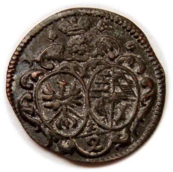 1/2 krajcara 1680 Krystian Ulryk Wirtemberski Księstwo Oleśnickie (1)