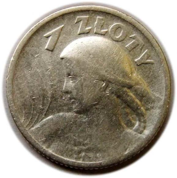 1 złoty 1924 II RP Kobieta z kłosami Paryż  (1)