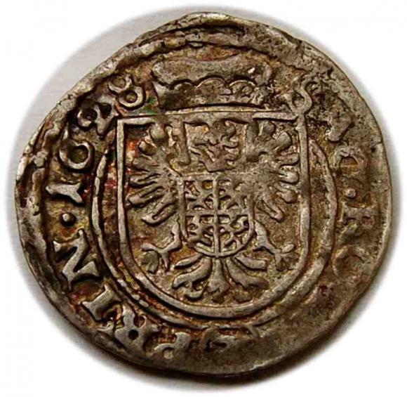 3 krajcary 1628 Albrecht von Wallenstein Czechy Jicin (2)