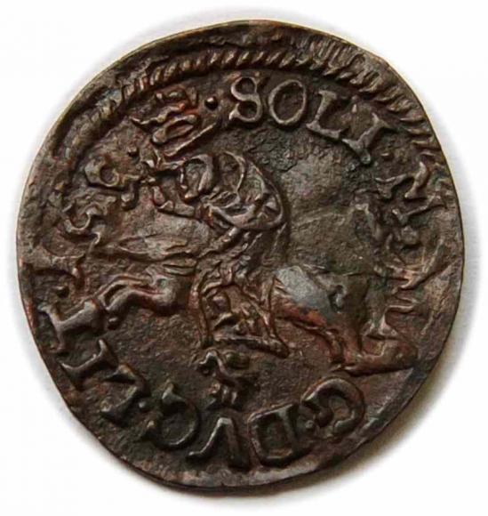 Szeląg 1661 Jan Kazimierz Ujazdów (2)