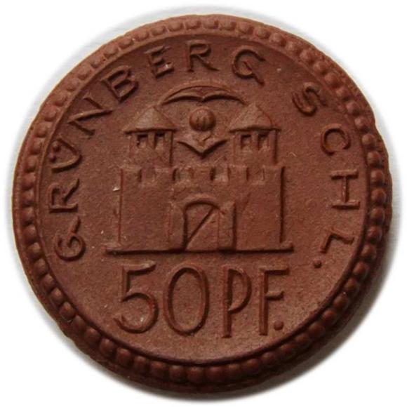 50 fenigów 1921 Zielona Góra / Grunberg Miśnia (1)