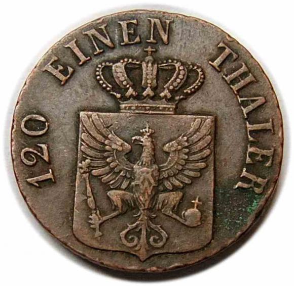1 fenig 1824 Fryderyk Wilhelm III Prusy Dusseldorf (2)