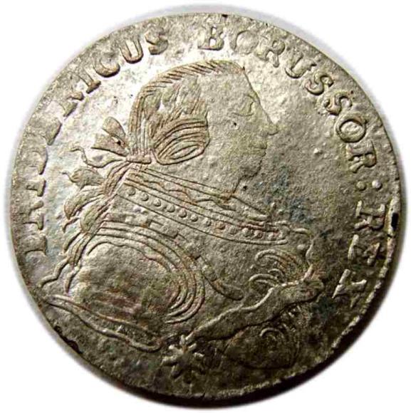 Szóstak 1755 Fryderyk II Wielki Prusy Królewiec (1)