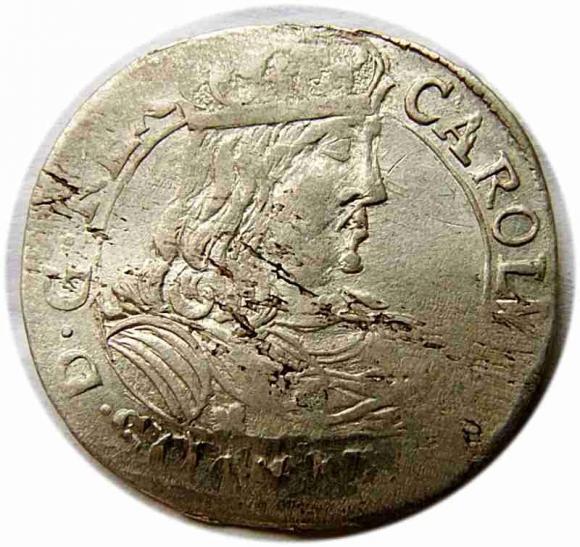 Szóstak 1659 Karol X Gustaw Elbląg (1)
