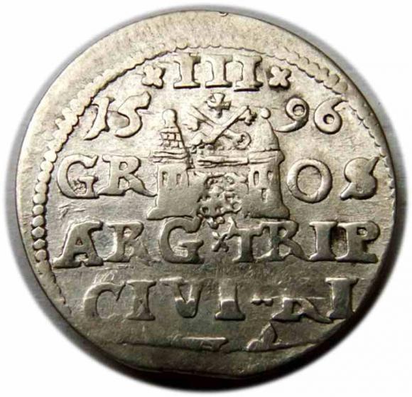 Trojak 1596 Zygmunt III Waza Ryga (2)