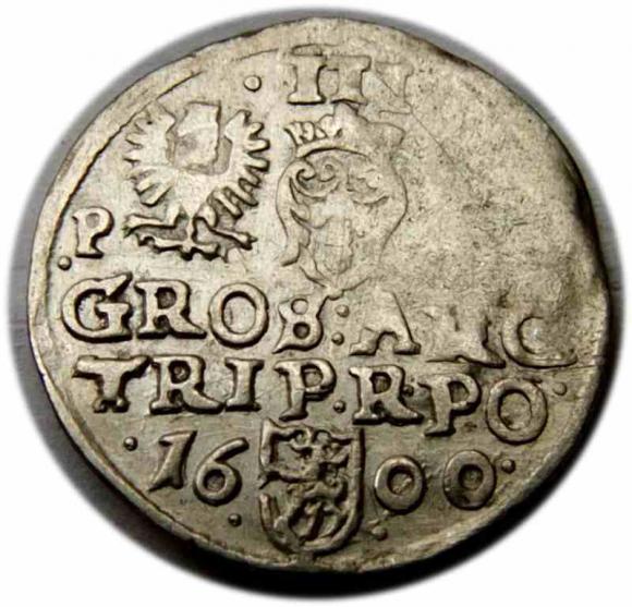 Trojak 1600 Zygmunt III Waza Poznań (2)
