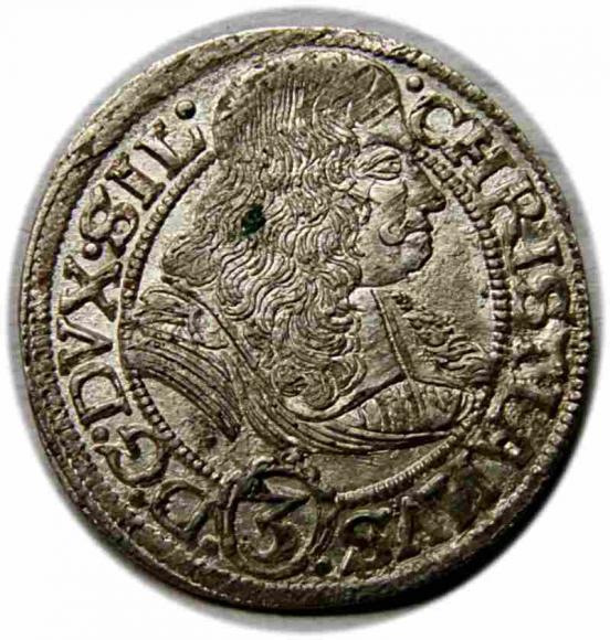 3 krajcary 1668 Christian Wołowski Księstwo Brzesko - Legnicko - Wołowskie Brzeg (1)