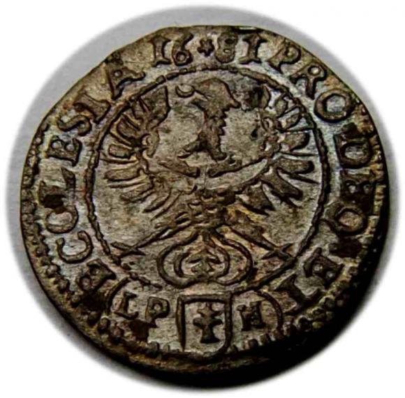 1 krajcar 1671 Fryderyk Heski Księstwo Nyskie Biskupów Wrocławskich Nysa (2)