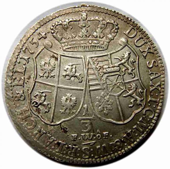 1/3 talara 1754 August III Drezno (2)