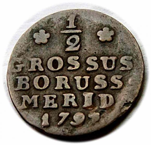 Pólgrosz 1797 Fryderyk Wilhelm II Prusy Południowe Wrocław (2)