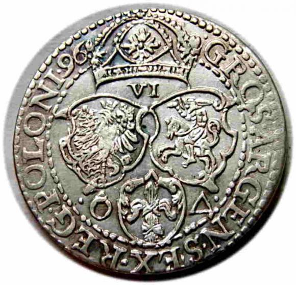 Szóstak 1596 Zygmunt III Waza Malbork (2)
