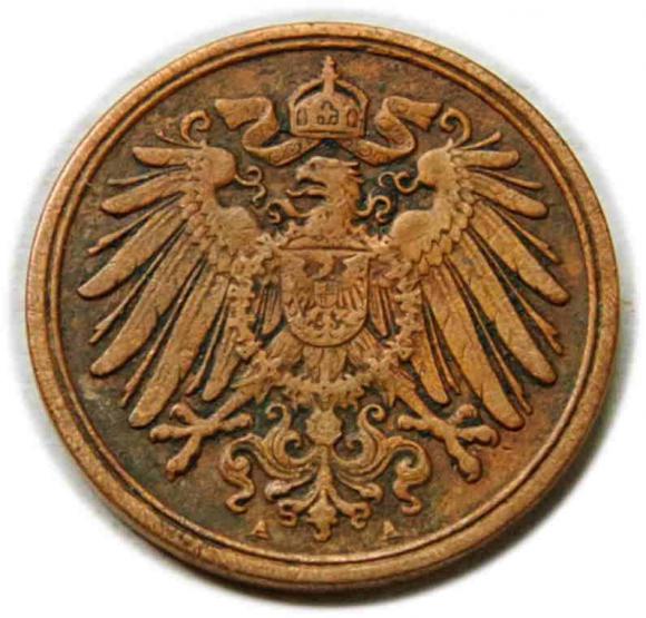 1 fenig 1896 Wilhelm II Hohenzollern Niemcy Berlin (2)