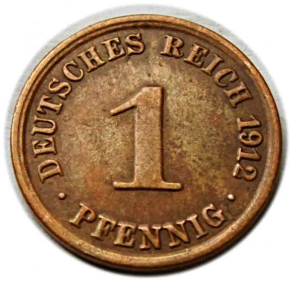 1 fenig 1912 Wilhelm II Hohenzollern Niemcy Berlin (1)