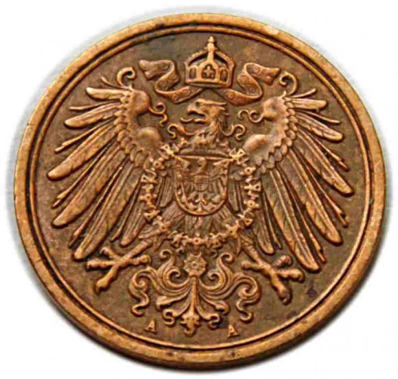 1 fenig 1912 Wilhelm II Hohenzollern Niemcy Berlin (2)