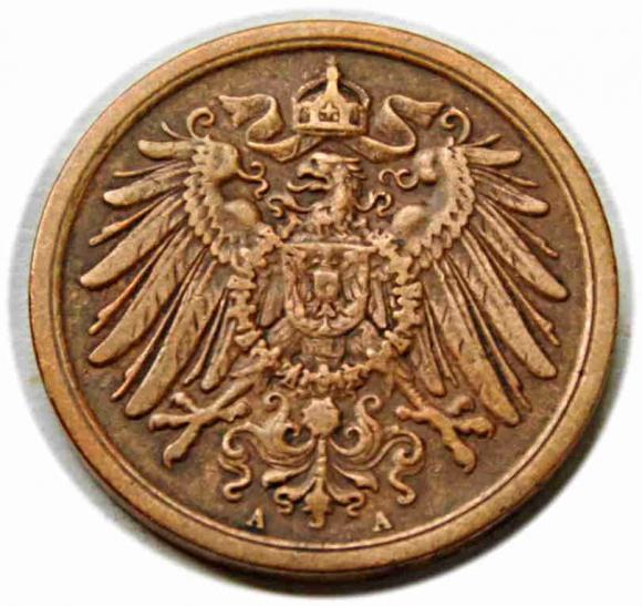 2 fenigi 1908 Wilhelm II Hohenzollern Niemcy Berlin (2)